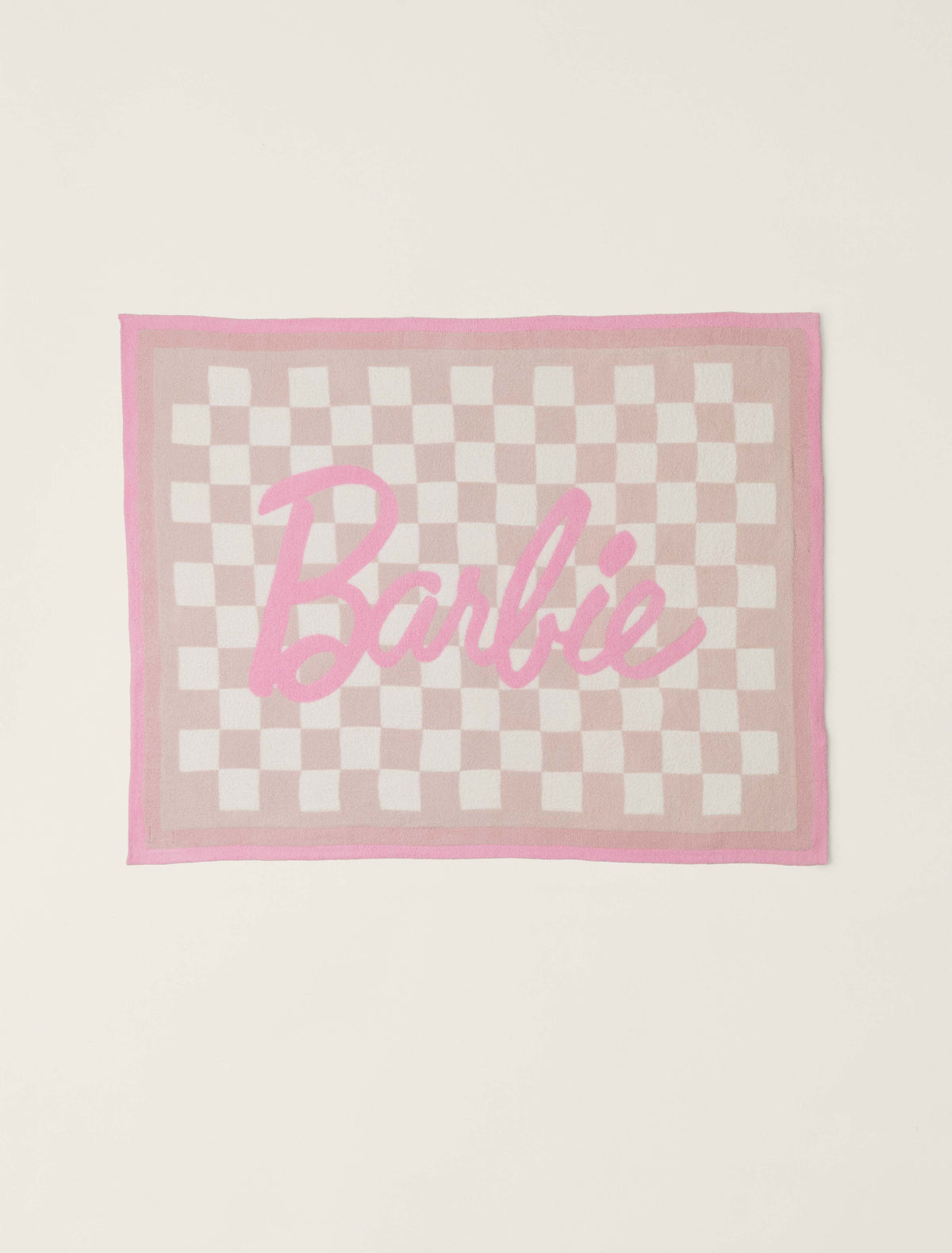 CozyChic® Barbie™ Checkered Throw