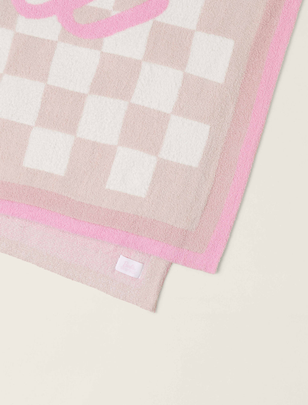 CozyChic® Barbie™ Checkered Throw
