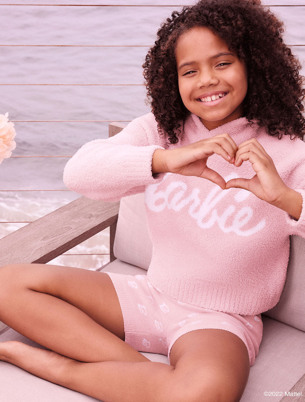CozyChic Ultra Lite® Barbie™ Monogram Youth Biker Short