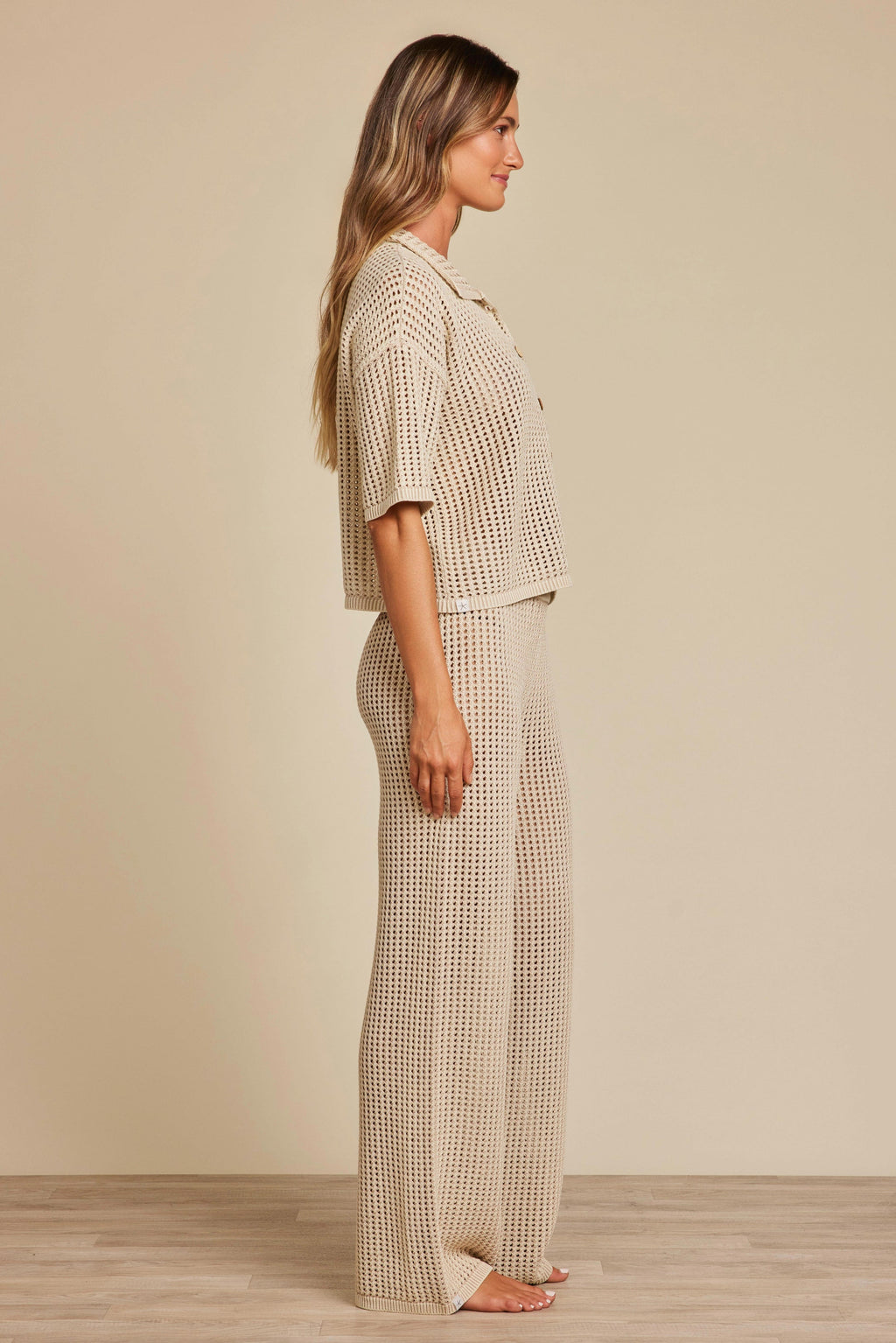 Sunbleached Buttoned Short Sleeve