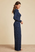 Ultra Soft Rib Lettuce Hem Wide Leg Pant
