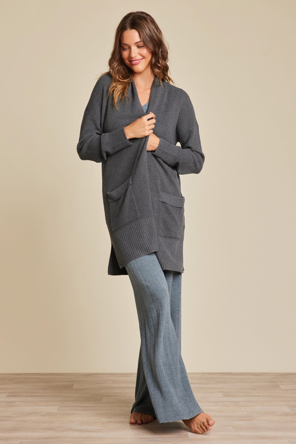 Luxeblend Waffle Knit Cardigan