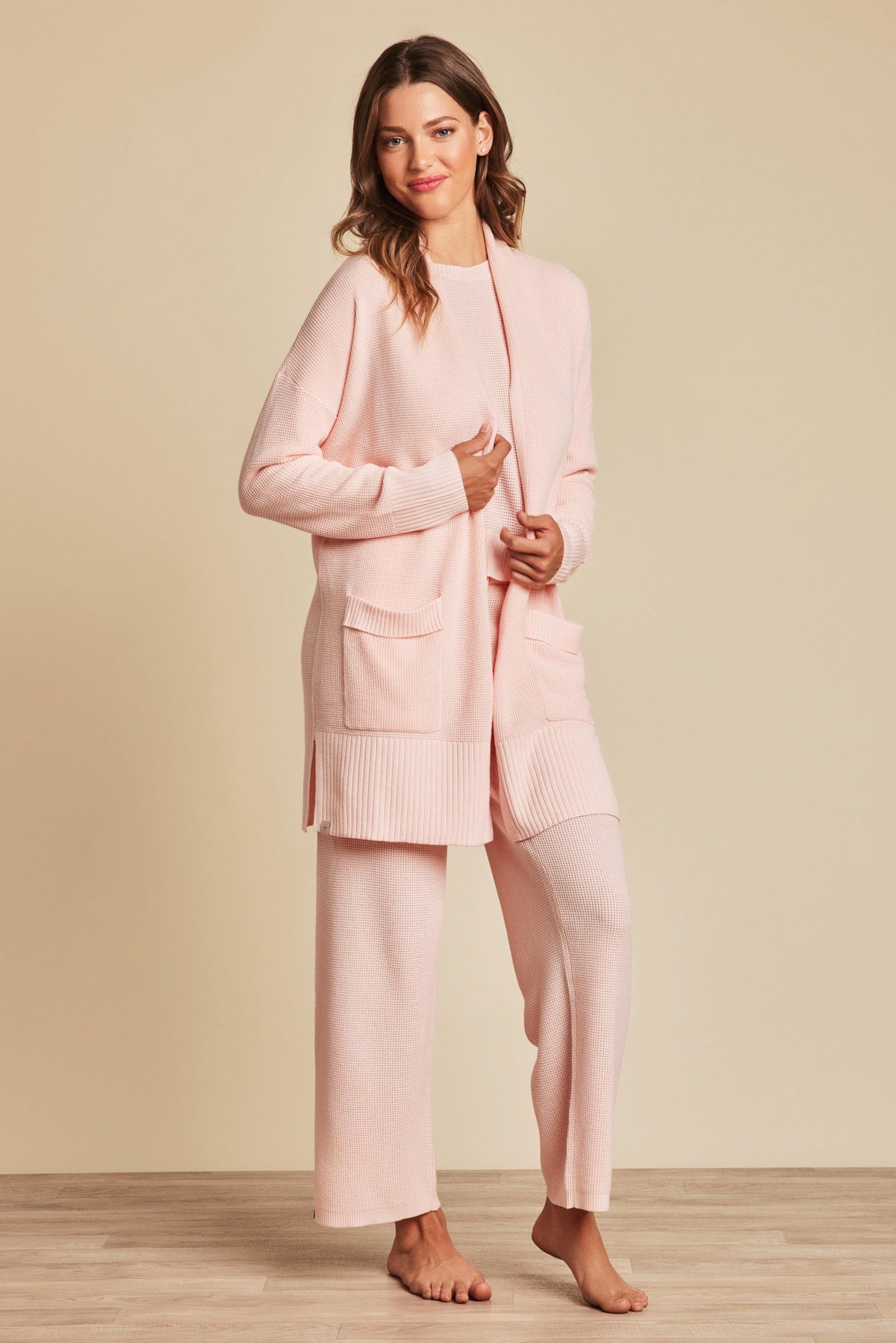 Luxeblend Waffle Knit Cardigan