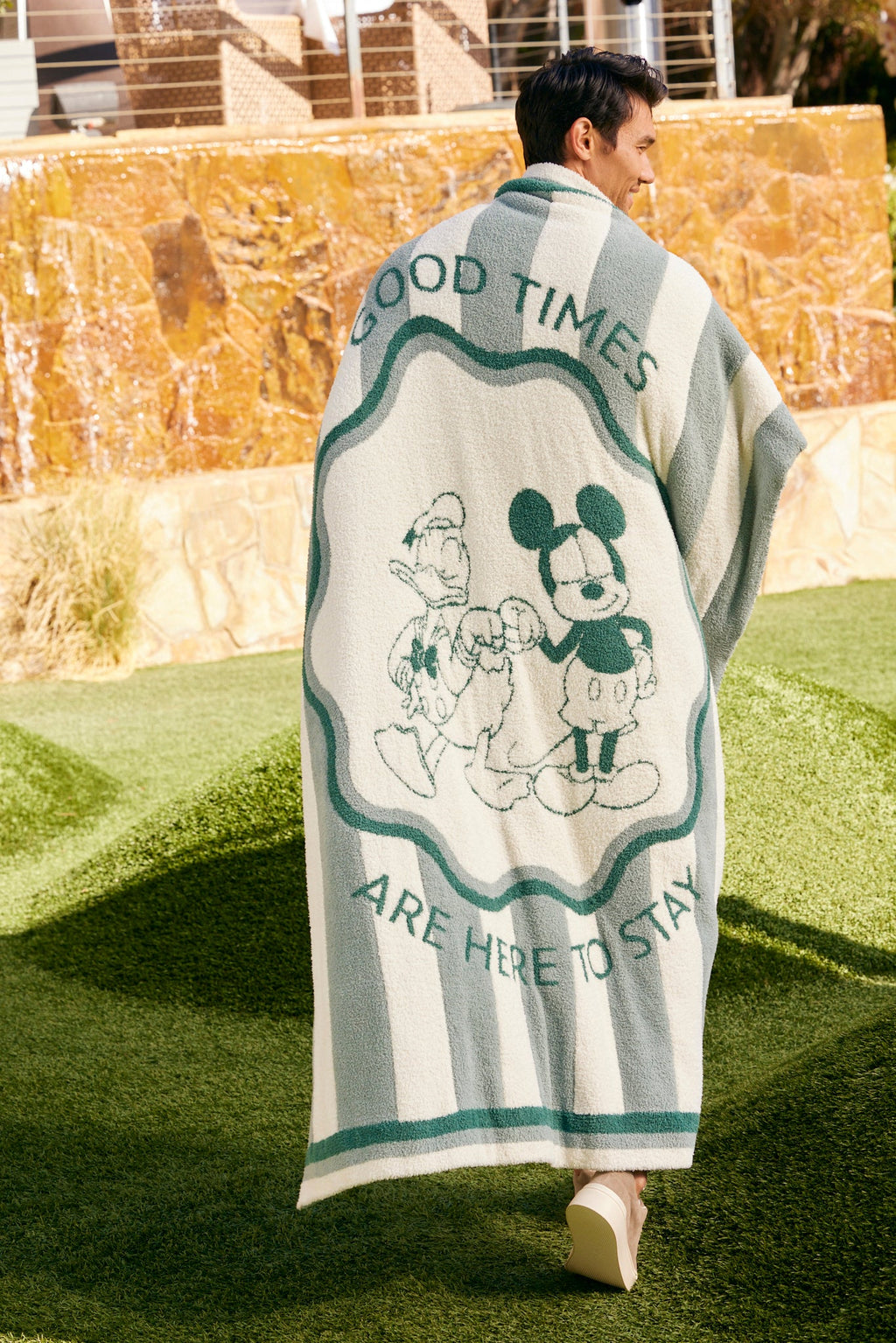 CozyChic® Disney Mickey And Donald Stripe Blanket