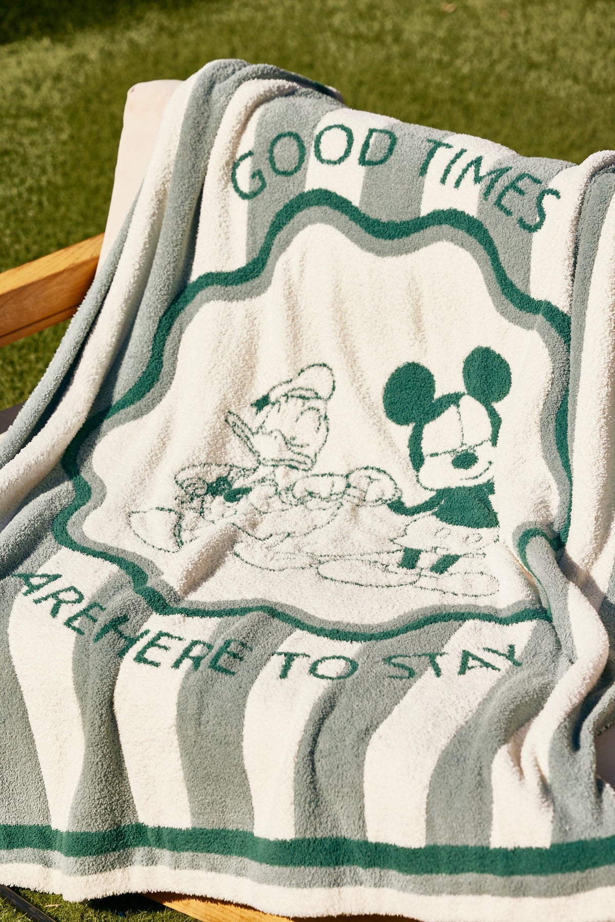 CozyChic® Disney Mickey And Donald Stripe Blanket