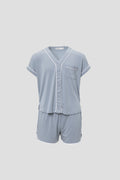 Malibu Collection® Youth Soft Jersey Piped Pj Set